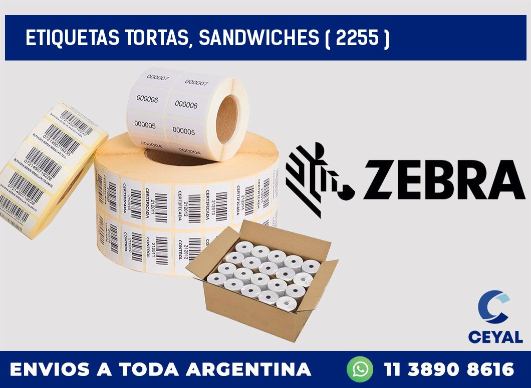 ETIQUETAS TORTAS, SANDWICHES ( 2255 )