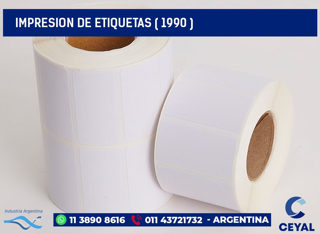 IMPRESION DE ETIQUETAS ( 1990 )