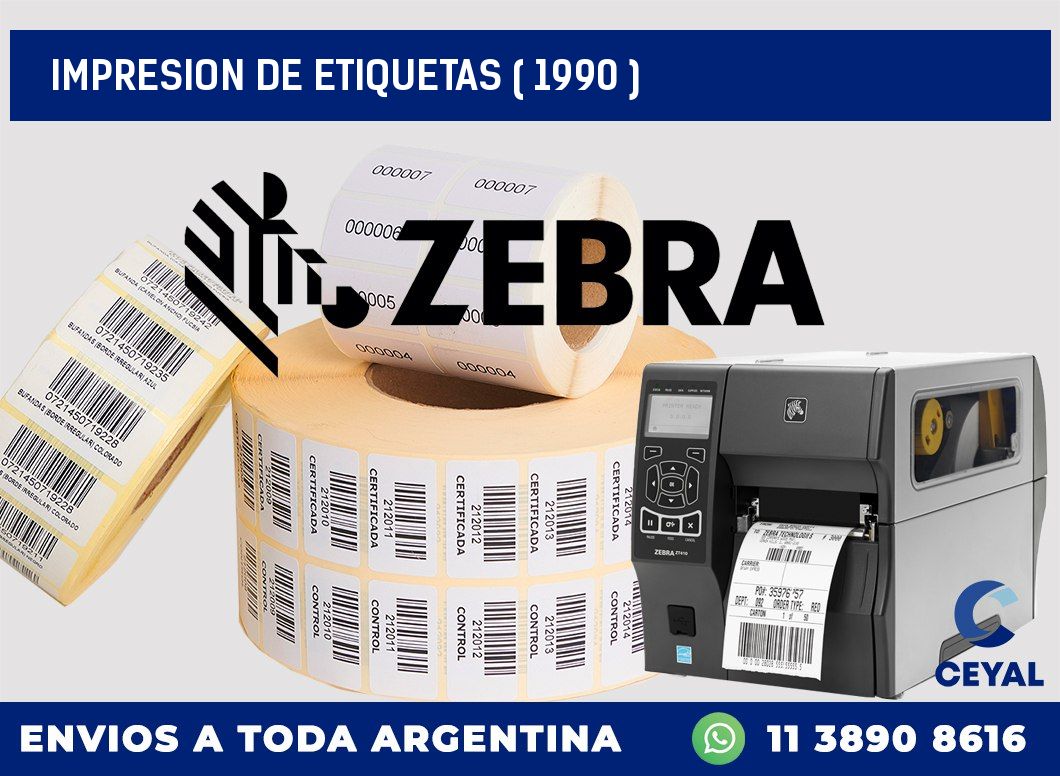IMPRESION DE ETIQUETAS ( 1990 )
