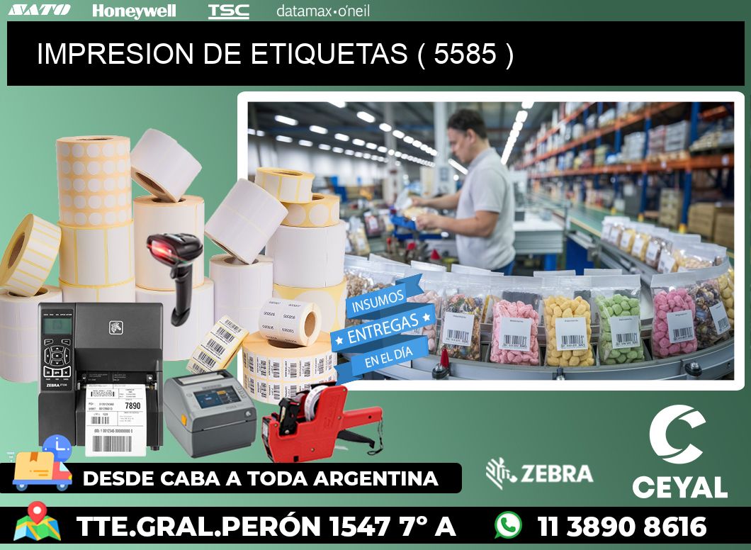 IMPRESION DE ETIQUETAS ( 5585 )