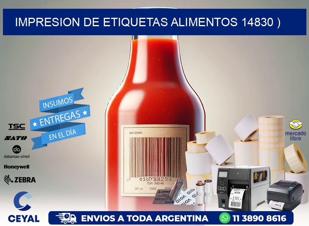 IMPRESION DE ETIQUETAS ALIMENTOS 14830 )