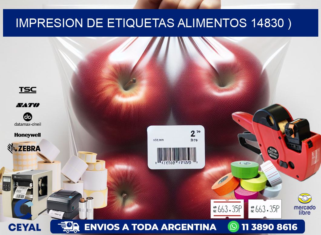 IMPRESION DE ETIQUETAS ALIMENTOS 14830 )