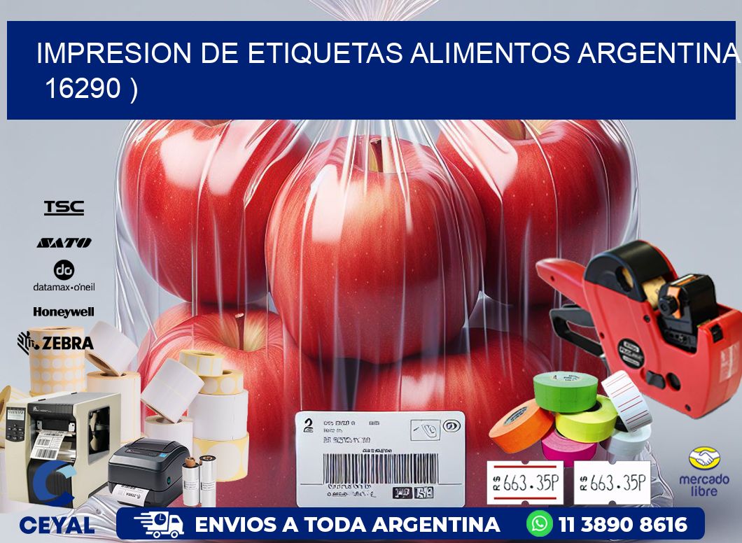 IMPRESION DE ETIQUETAS ALIMENTOS ARGENTINA   16290 )