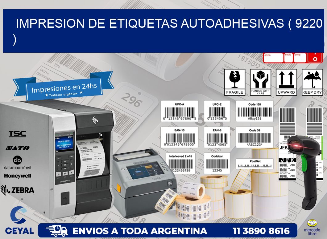 IMPRESION DE ETIQUETAS AUTOADHESIVAS ( 9220 )