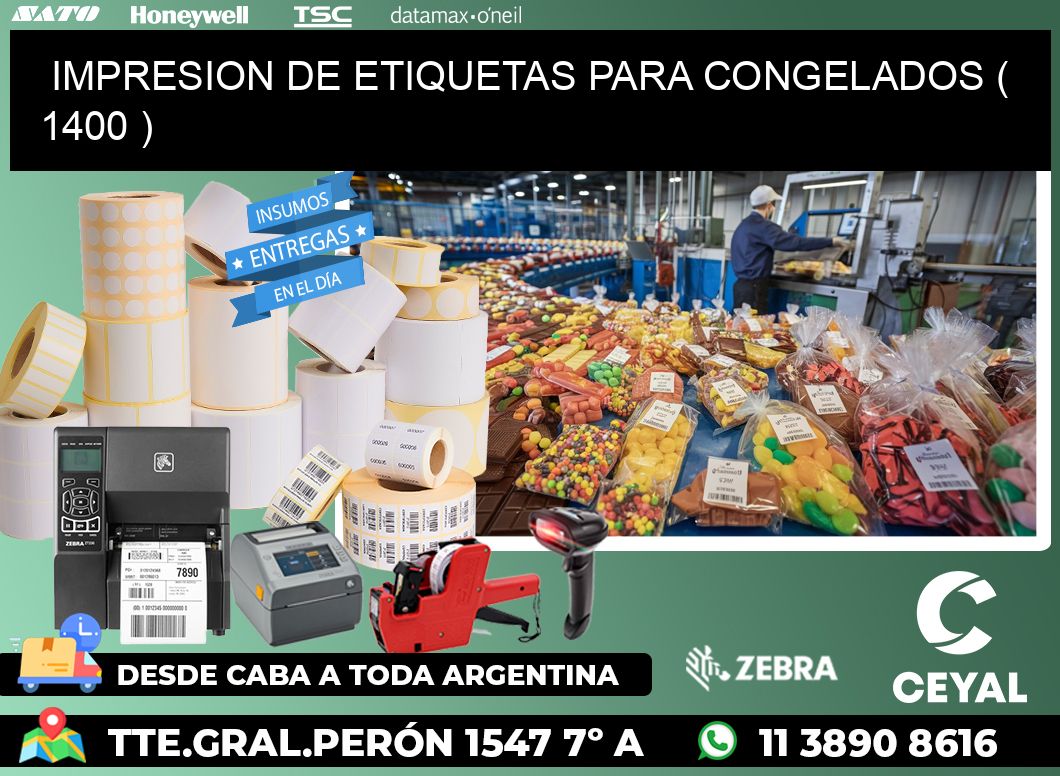 IMPRESION DE ETIQUETAS PARA CONGELADOS ( 1400 )