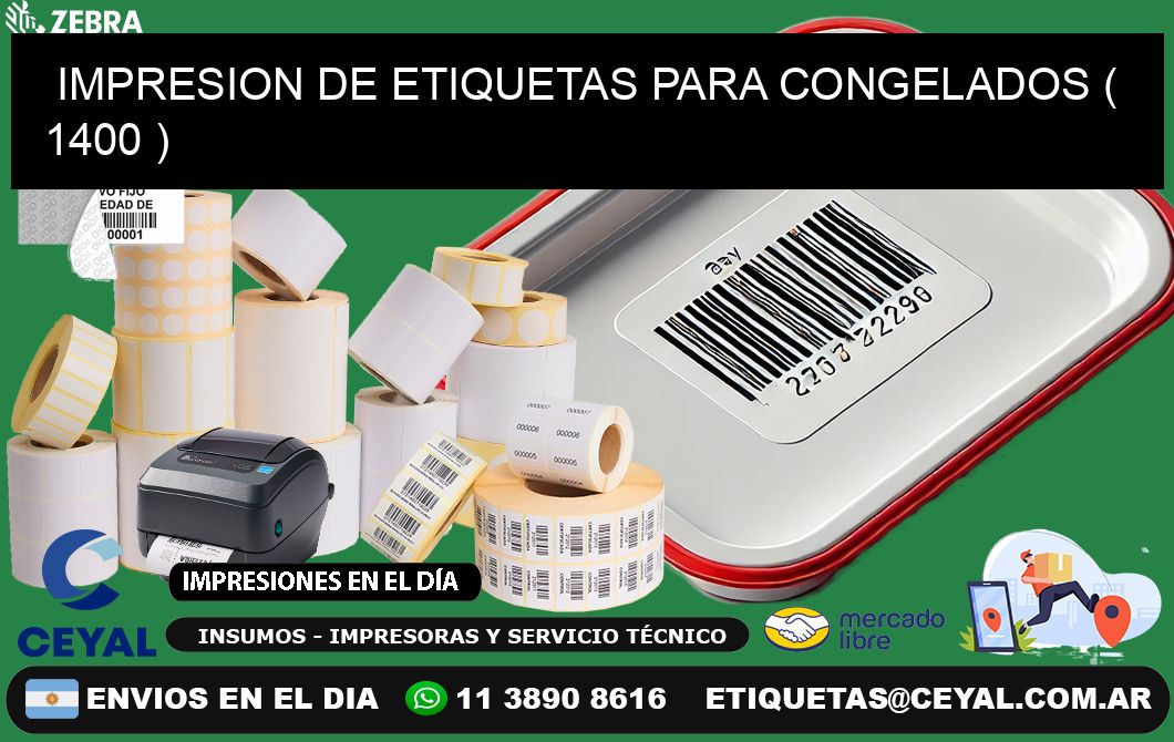IMPRESION DE ETIQUETAS PARA CONGELADOS ( 1400 )
