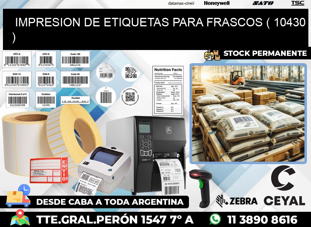 IMPRESION DE ETIQUETAS PARA FRASCOS ( 10430 )