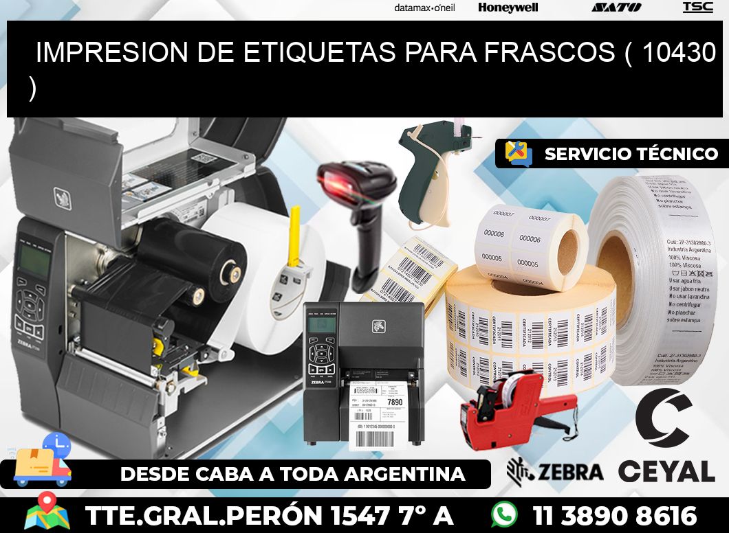 IMPRESION DE ETIQUETAS PARA FRASCOS ( 10430 )
