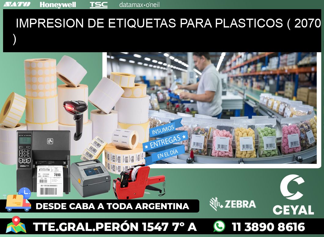 IMPRESION DE ETIQUETAS PARA PLASTICOS ( 2070 )