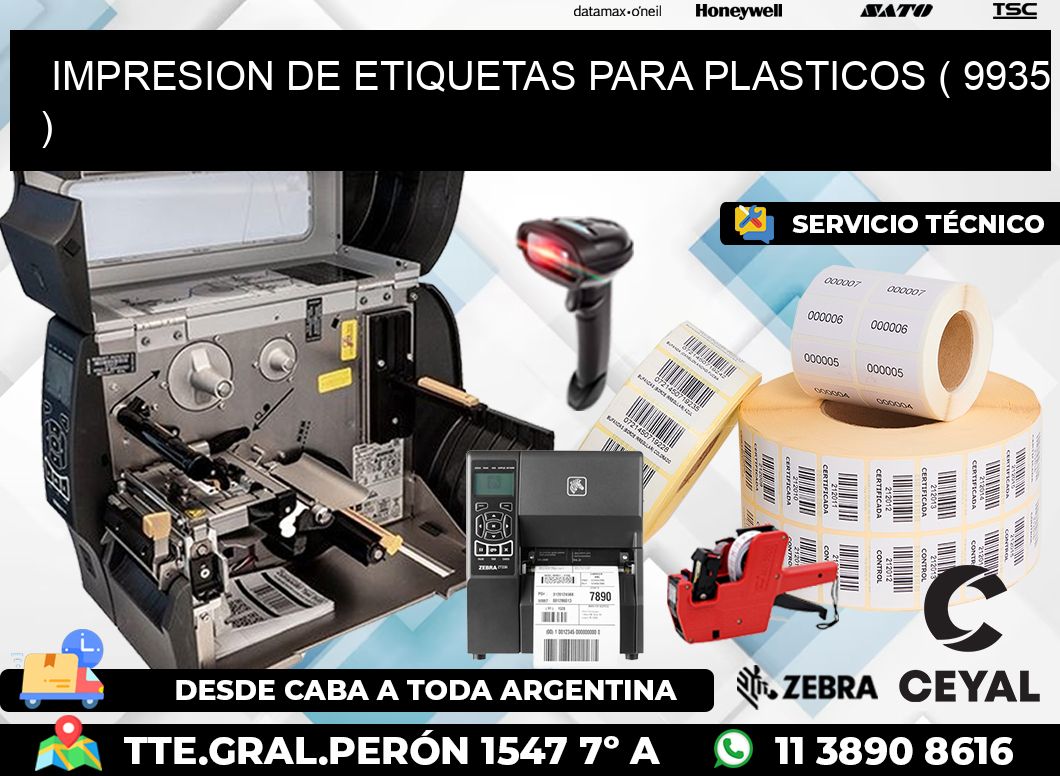 IMPRESION DE ETIQUETAS PARA PLASTICOS ( 9935 )