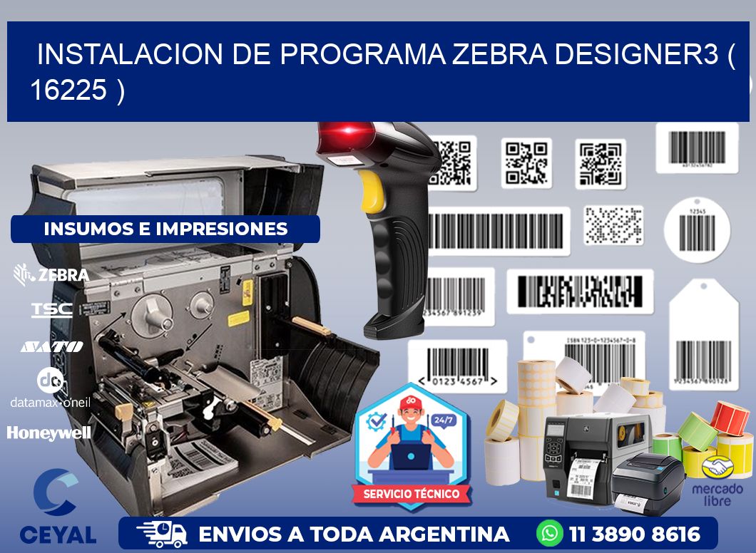 INSTALACION DE PROGRAMA ZEBRA DESIGNER3 ( 16225 )