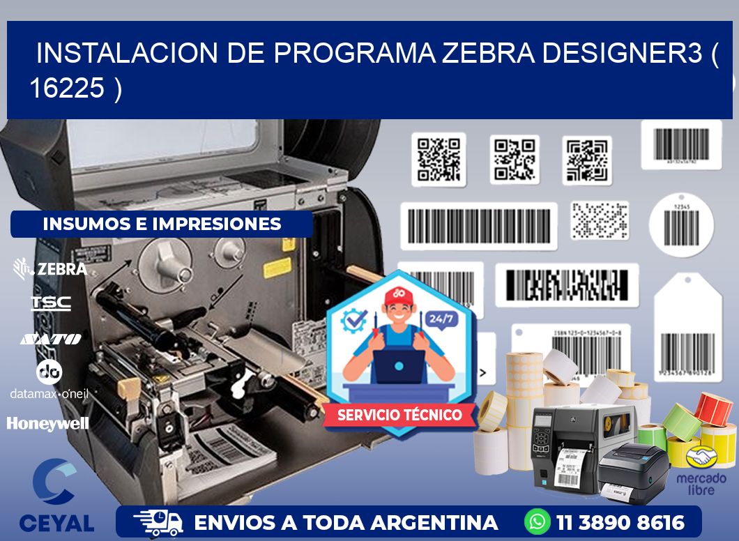 INSTALACION DE PROGRAMA ZEBRA DESIGNER3 ( 16225 )