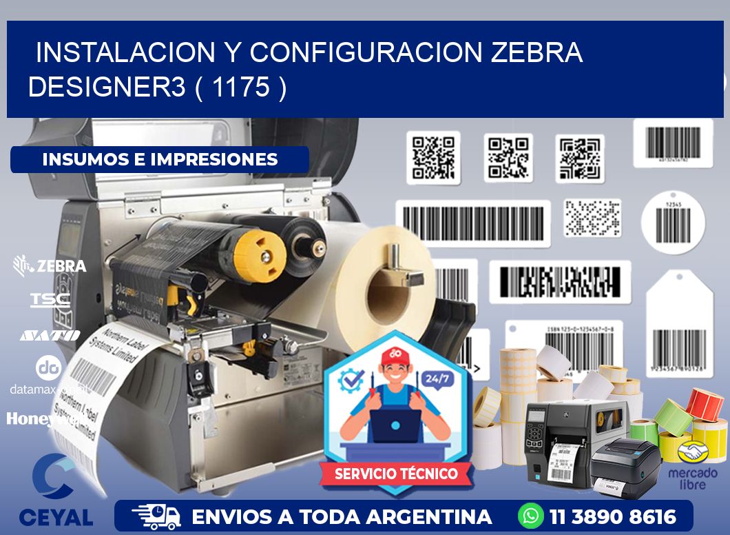 INSTALACION Y CONFIGURACION ZEBRA DESIGNER3 ( 1175 )
