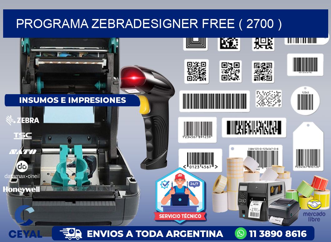 PROGRAMA ZEBRADESIGNER FREE ( 2700 )