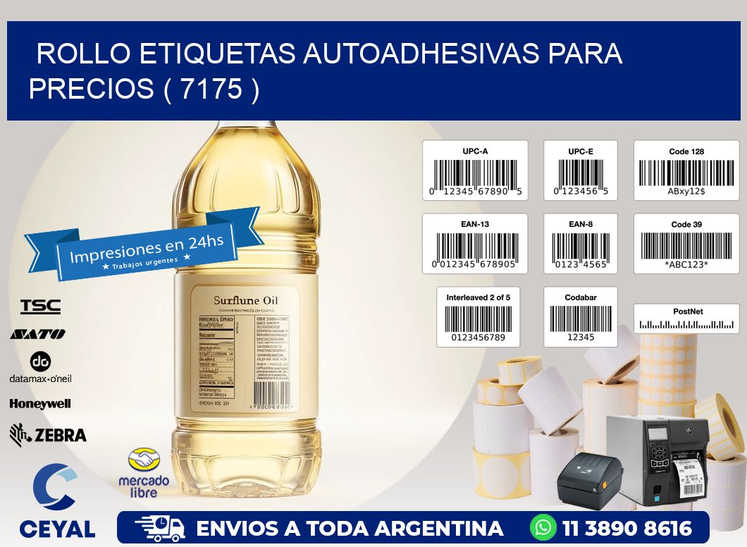 ROLLO ETIQUETAS AUTOADHESIVAS PARA PRECIOS ( 7175 )