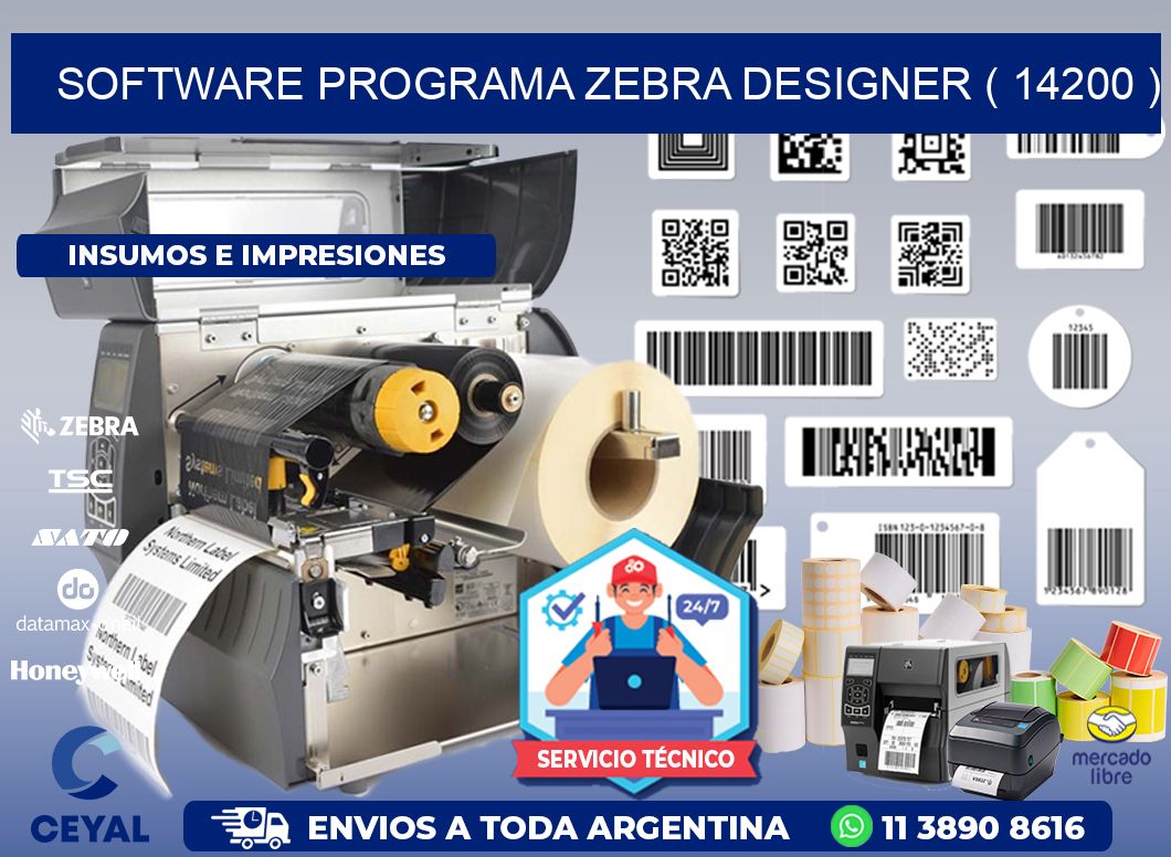 SOFTWARE PROGRAMA ZEBRA DESIGNER ( 14200 )