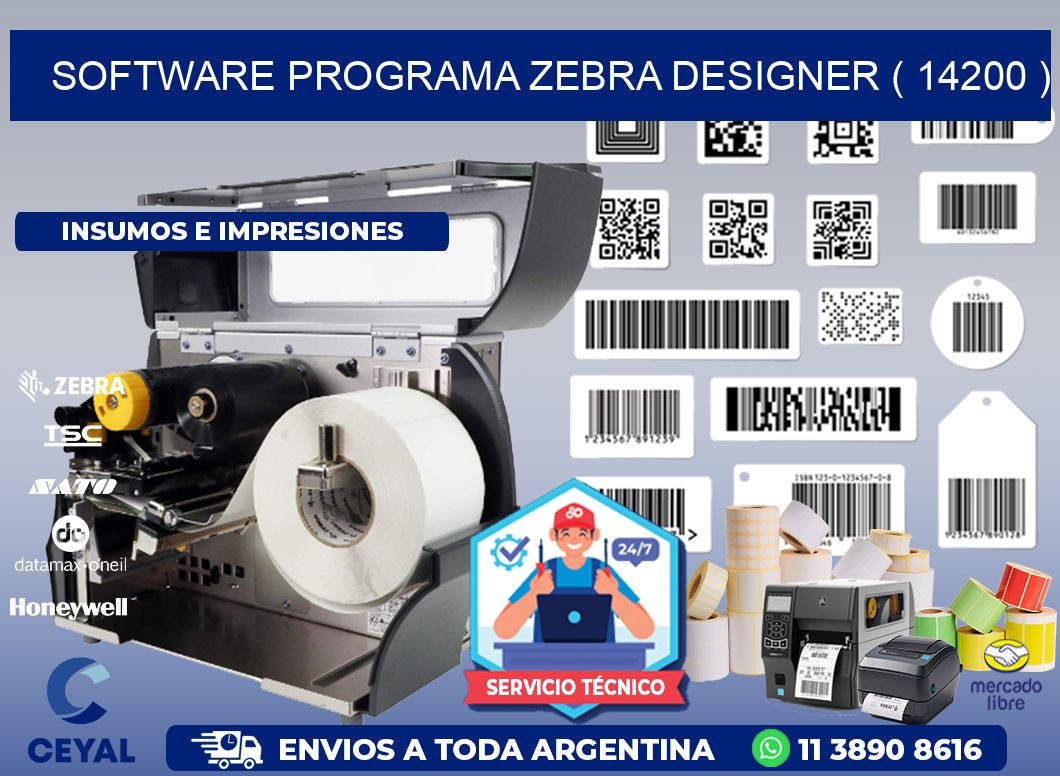 SOFTWARE PROGRAMA ZEBRA DESIGNER ( 14200 )