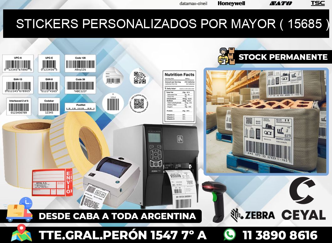 STICKERS PERSONALIZADOS POR MAYOR ( 15685 )