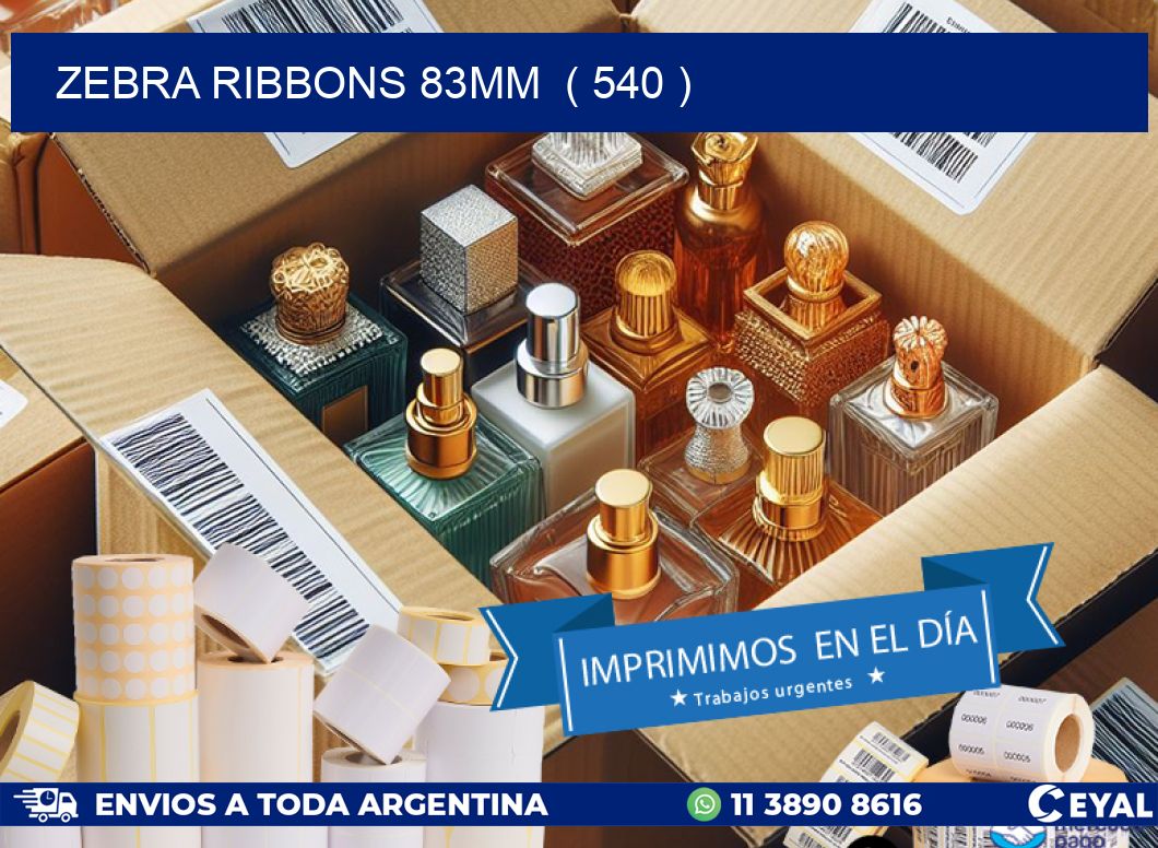 ZEBRA RIBBONS 83MM  ( 540 )