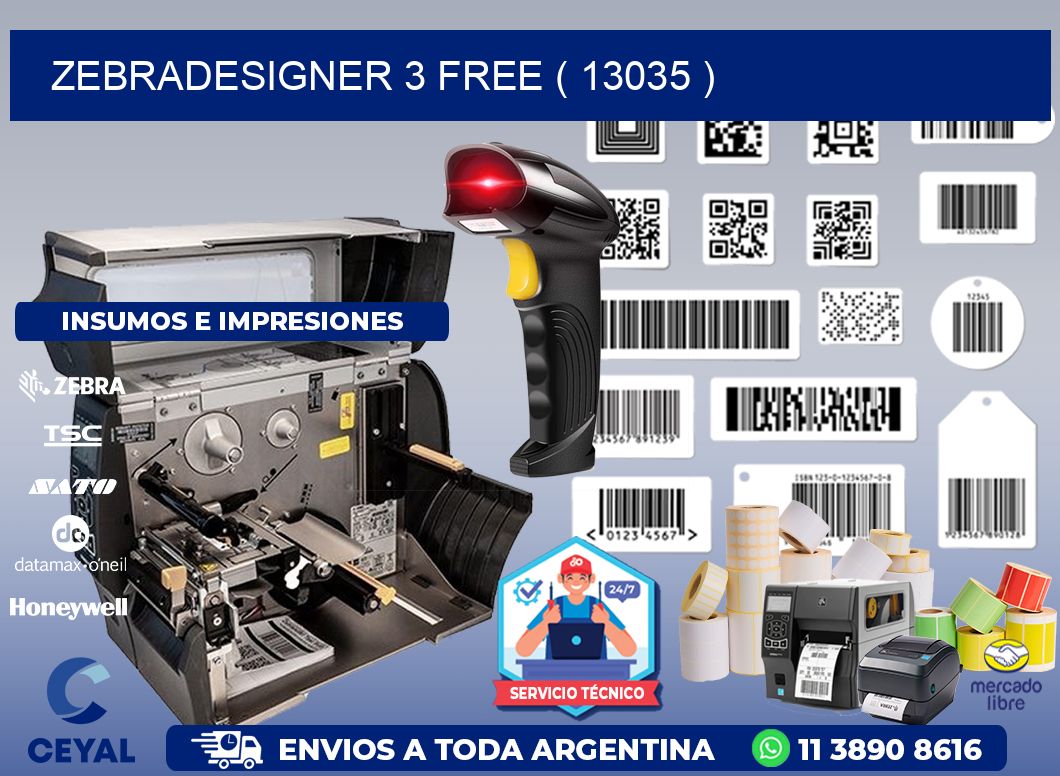 ZEBRADESIGNER 3 FREE ( 13035 )