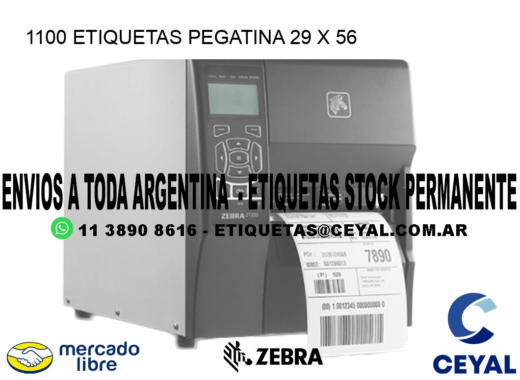 1100 ETIQUETAS PEGATINA 29 x 56