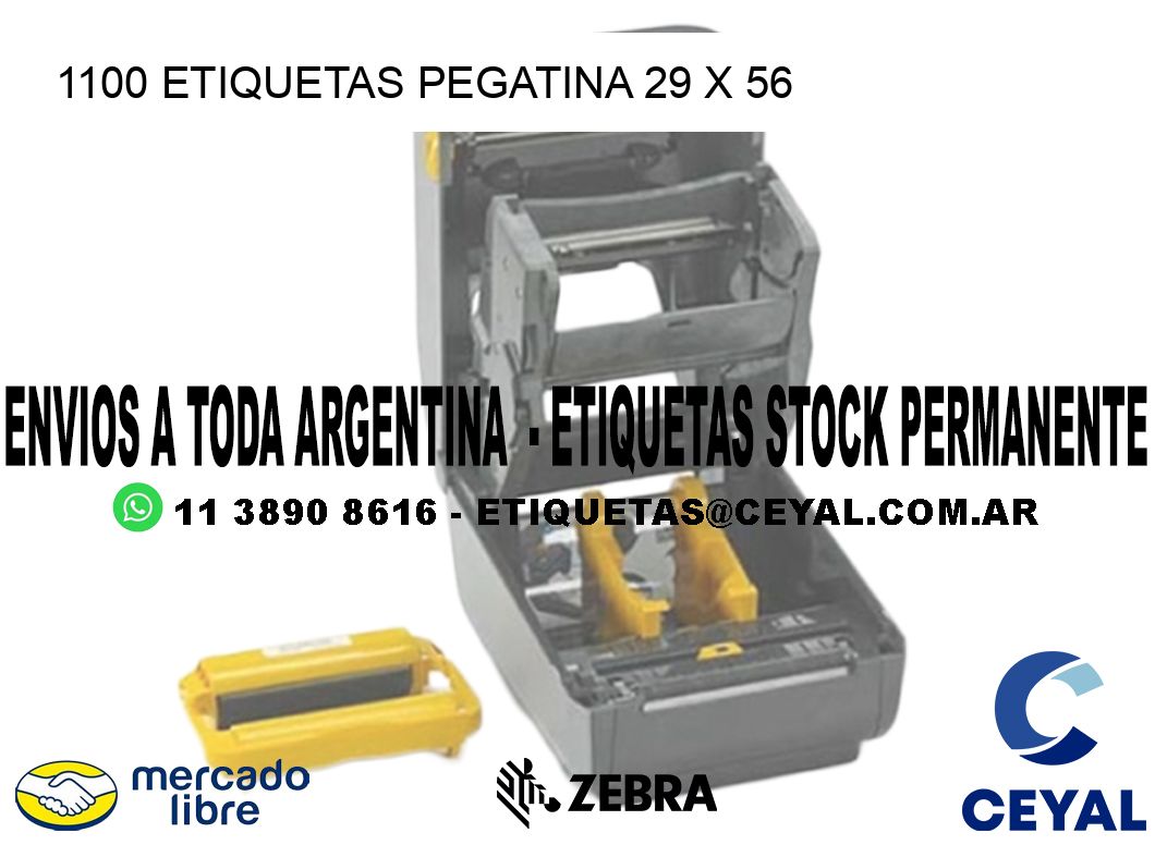 1100 ETIQUETAS PEGATINA 29 x 56