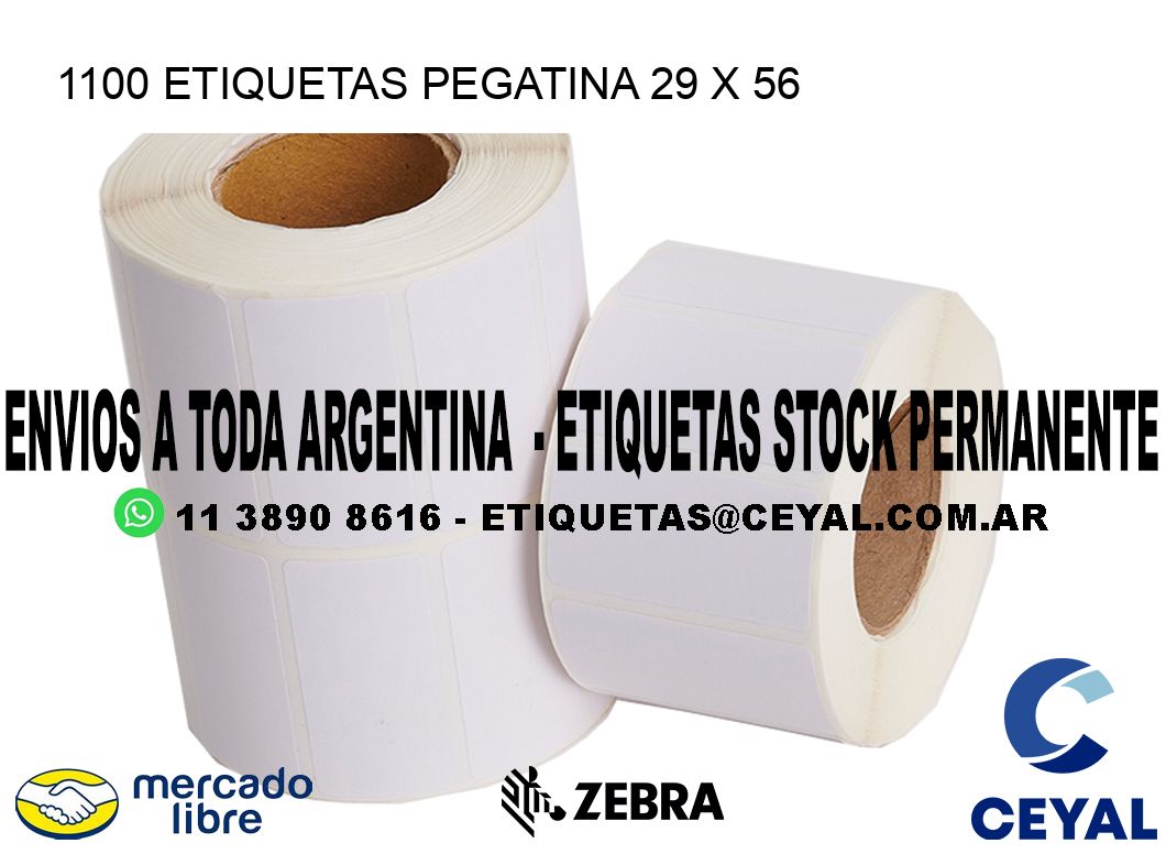 1100 ETIQUETAS PEGATINA 29 x 56