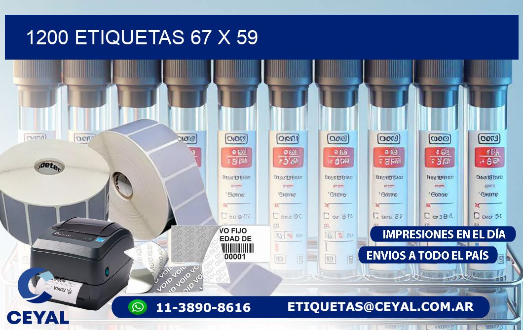 1200 ETIQUETAS 67 x 59