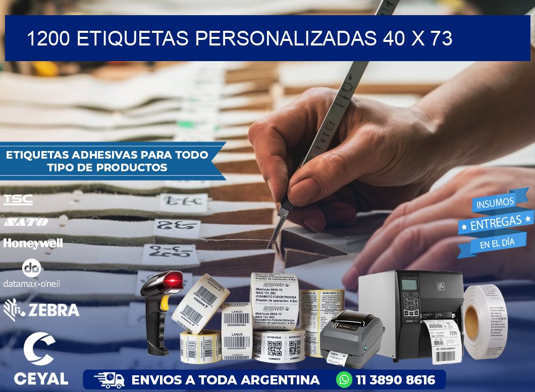 1200 ETIQUETAS PERSONALIZADAS 40 x 73