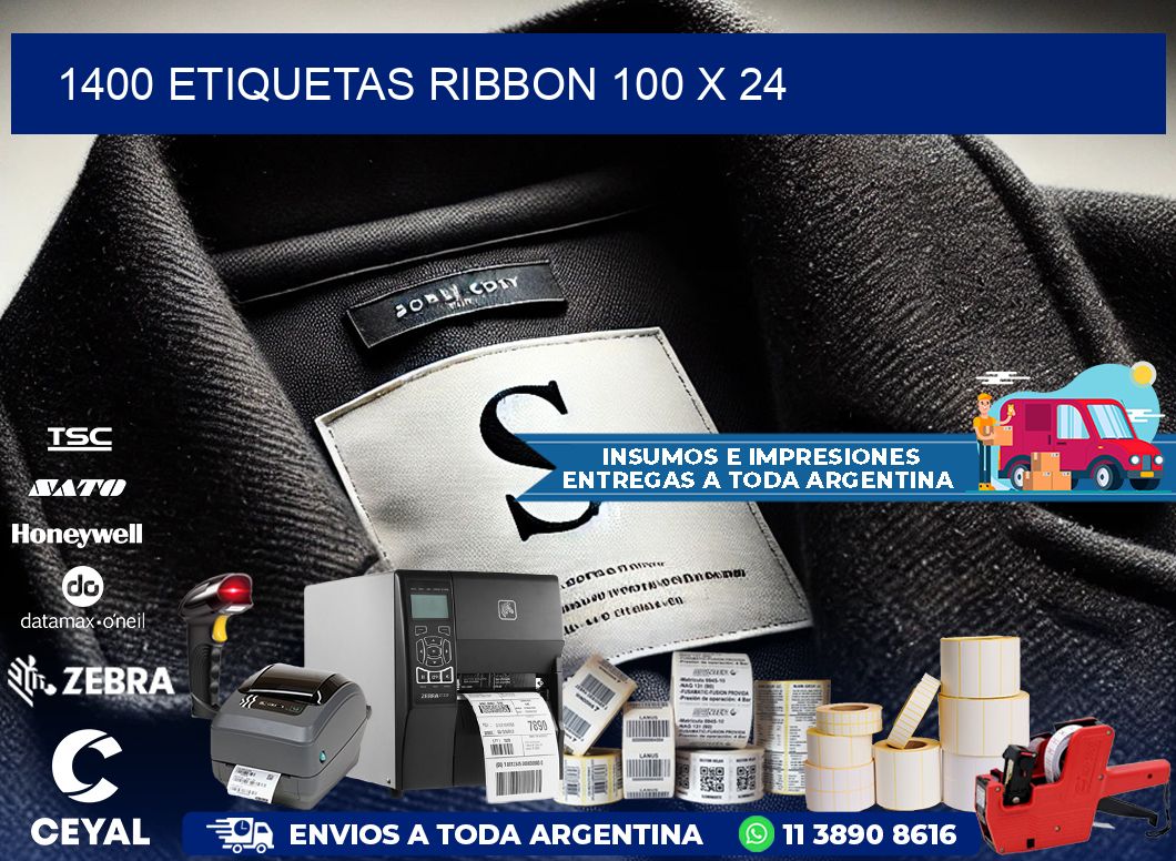 1400 ETIQUETAS RIBBON 100 x 24