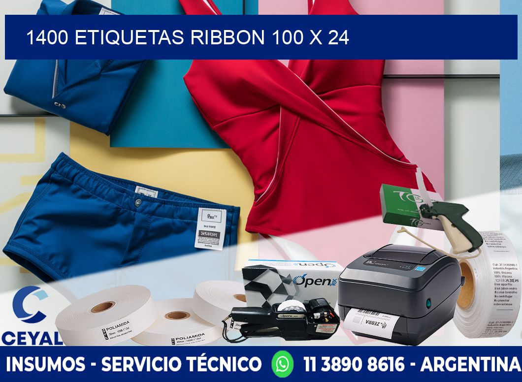 1400 ETIQUETAS RIBBON 100 x 24