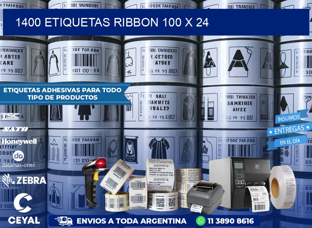 1400 ETIQUETAS RIBBON 100 x 24