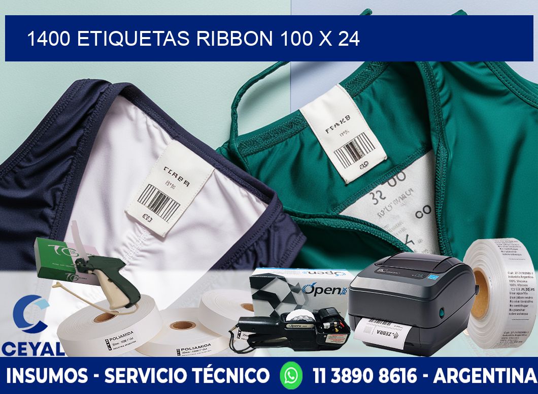 1400 ETIQUETAS RIBBON 100 x 24