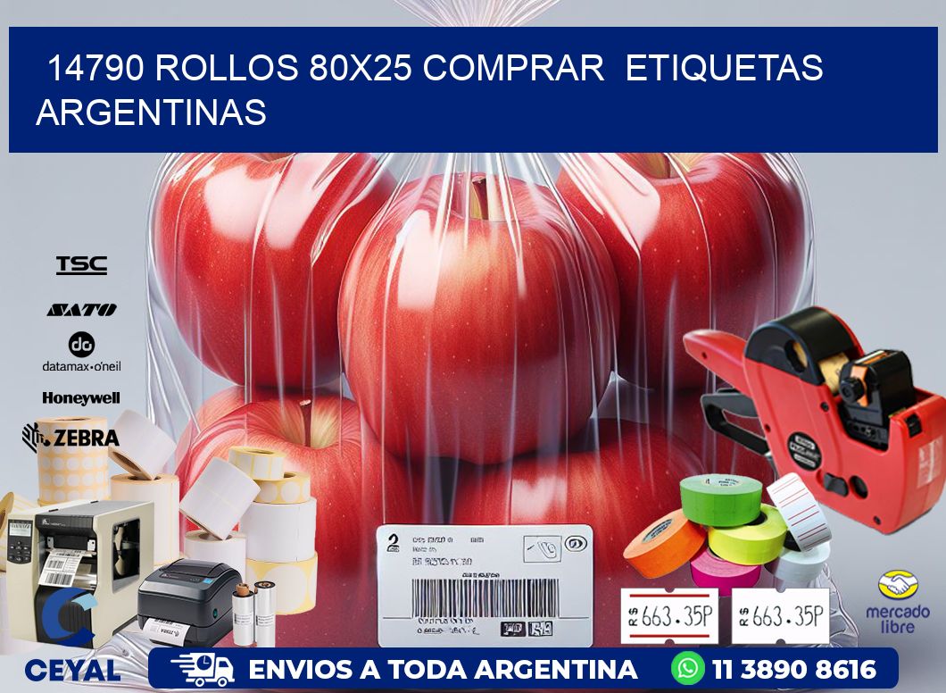14790 ROLLOS 80X25 COMPRAR  ETIQUETAS ARGENTINAS