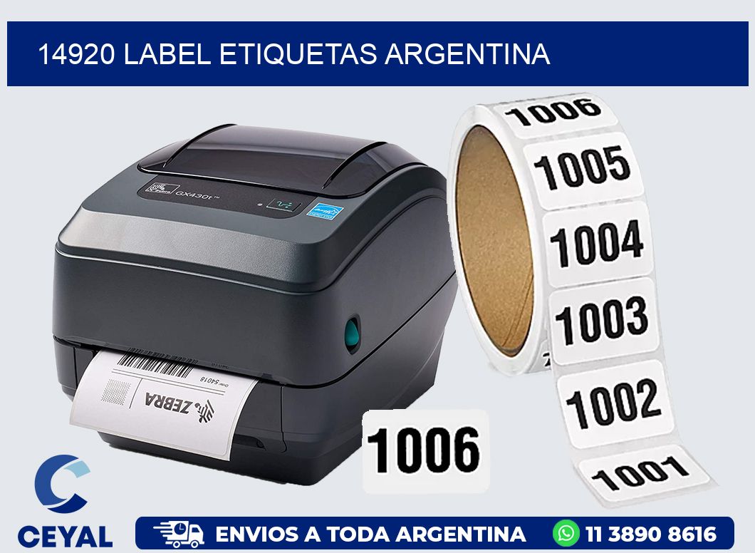 14920 LABEL ETIQUETAS ARGENTINA