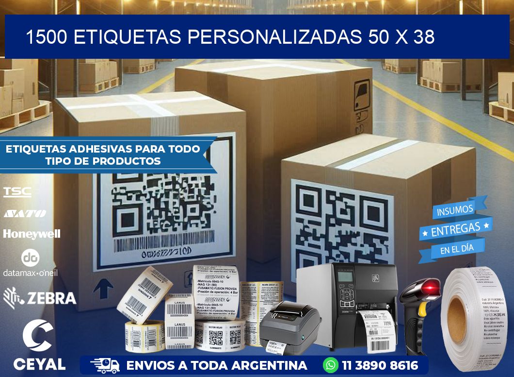 1500 ETIQUETAS PERSONALIZADAS 50 x 38