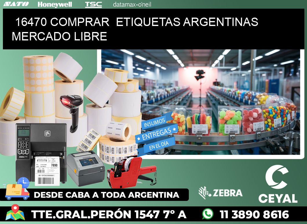 16470 COMPRAR  ETIQUETAS ARGENTINAS MERCADO LIBRE