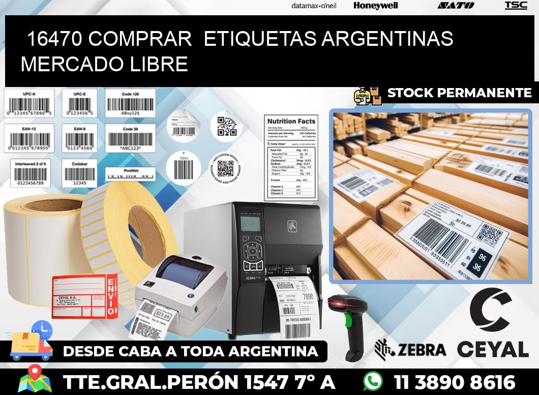 16470 COMPRAR  ETIQUETAS ARGENTINAS MERCADO LIBRE