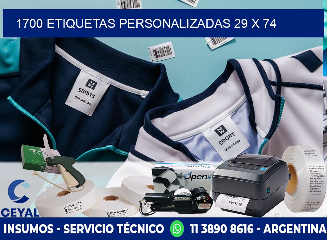 1700 ETIQUETAS PERSONALIZADAS 29 x 74
