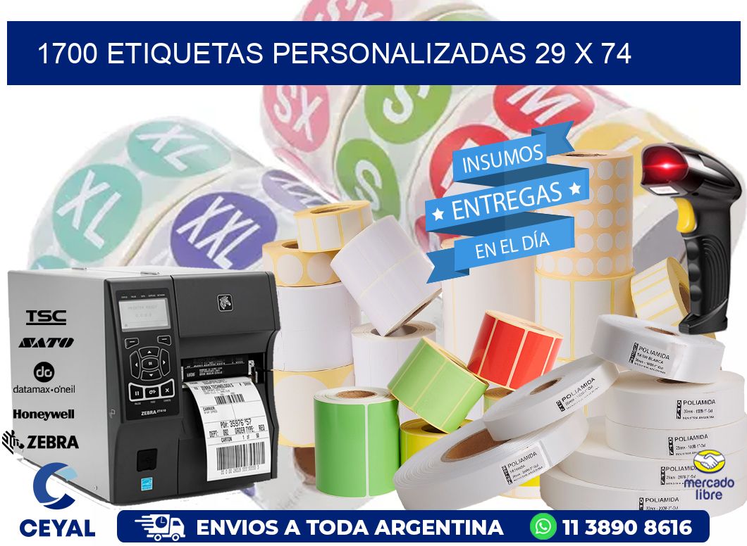 1700 ETIQUETAS PERSONALIZADAS 29 x 74