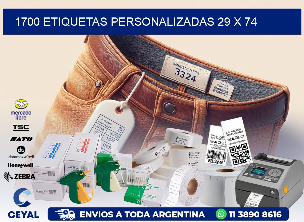 1700 ETIQUETAS PERSONALIZADAS 29 x 74
