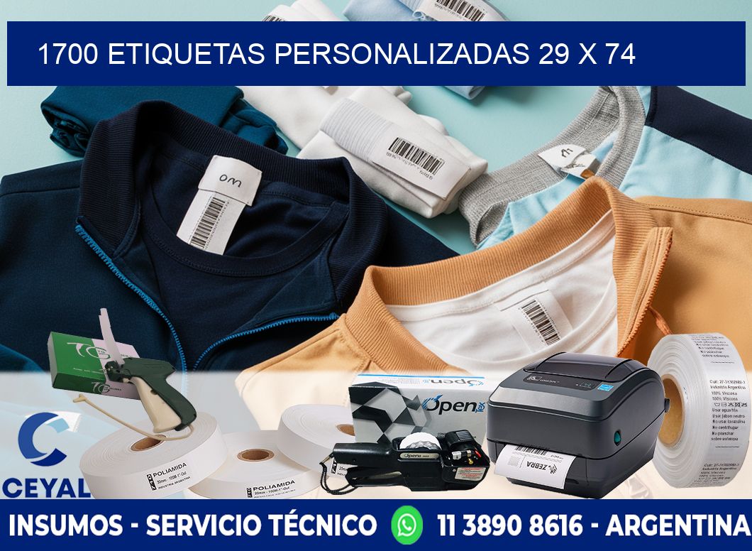 1700 ETIQUETAS PERSONALIZADAS 29 x 74