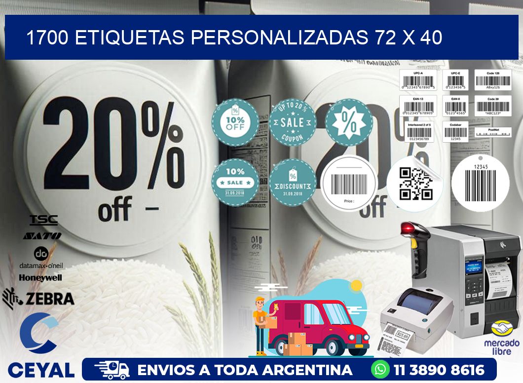 1700 ETIQUETAS PERSONALIZADAS 72 x 40