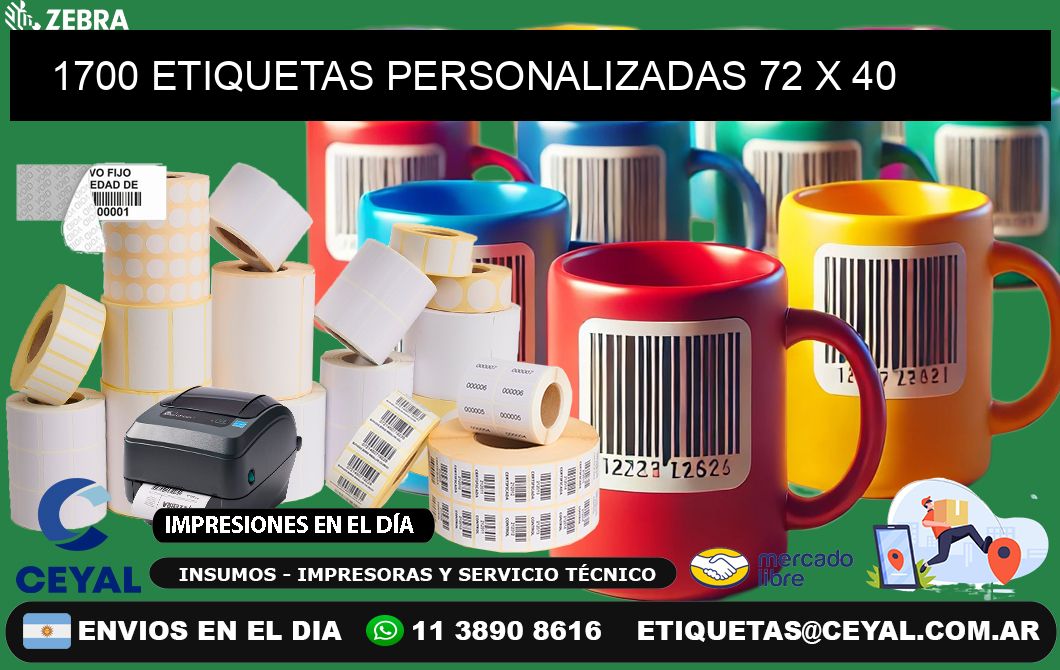 1700 ETIQUETAS PERSONALIZADAS 72 x 40