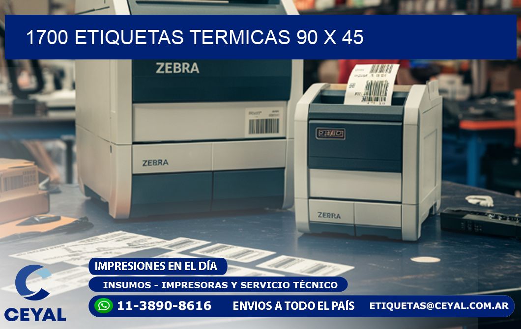 1700 ETIQUETAS TERMICAS 90 x 45