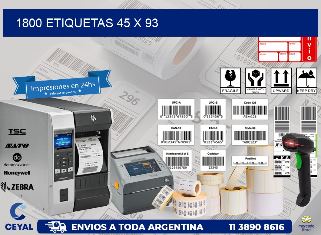 1800 ETIQUETAS 45 x 93