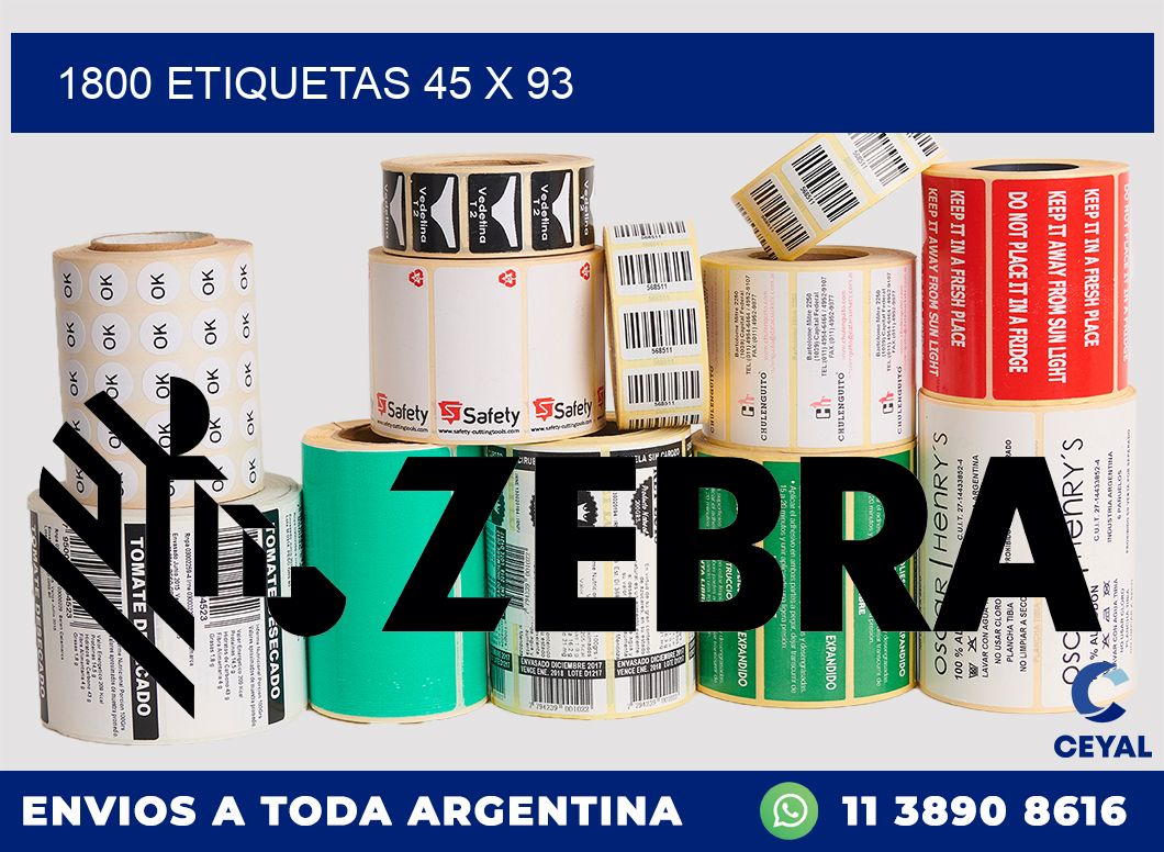 1800 ETIQUETAS 45 x 93