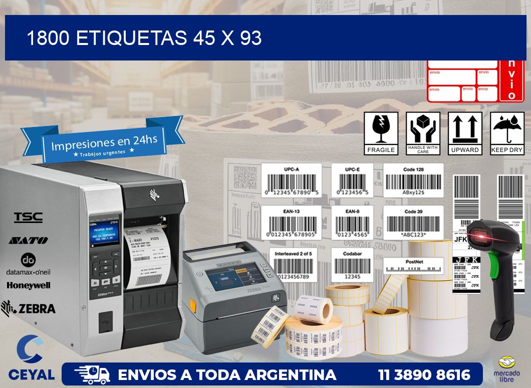 1800 ETIQUETAS 45 x 93