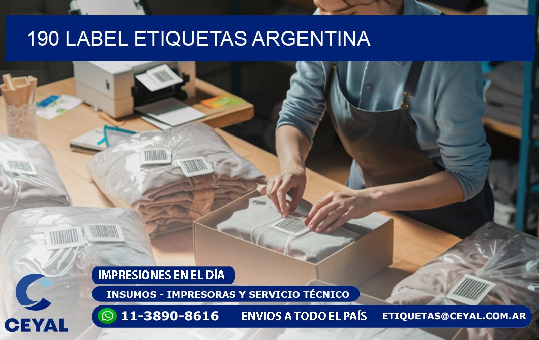 190 LABEL ETIQUETAS ARGENTINA