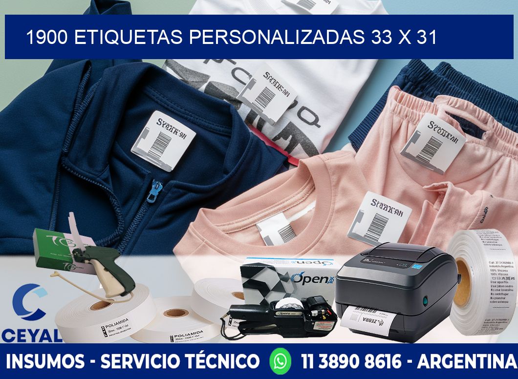 1900 ETIQUETAS PERSONALIZADAS 33 x 31
